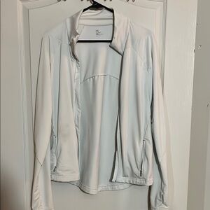 Gap Fit white zip sweater size medium